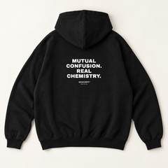 Mutual confusion. real chemistry hoodie — Black, back print