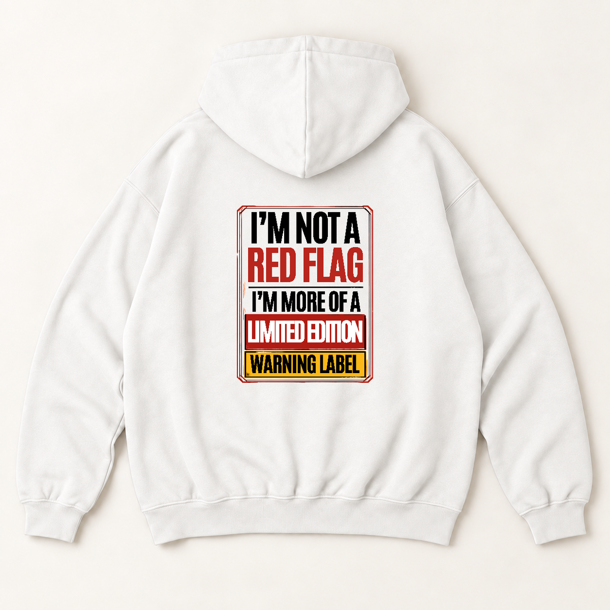 Red flag limited edition hoodie — White, back print