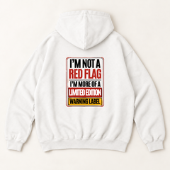 Red flag limited edition hoodie — White, back print