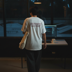 I was doing fine until someone tried to help t-shirt — White, lifestyle photo