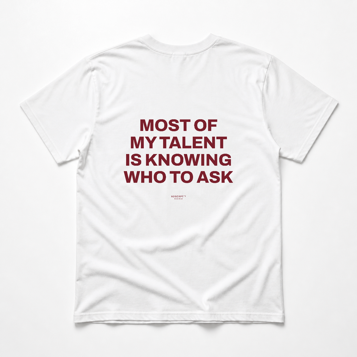 NOSCRPT primary white back — 6a85556711a2f479f4069f87