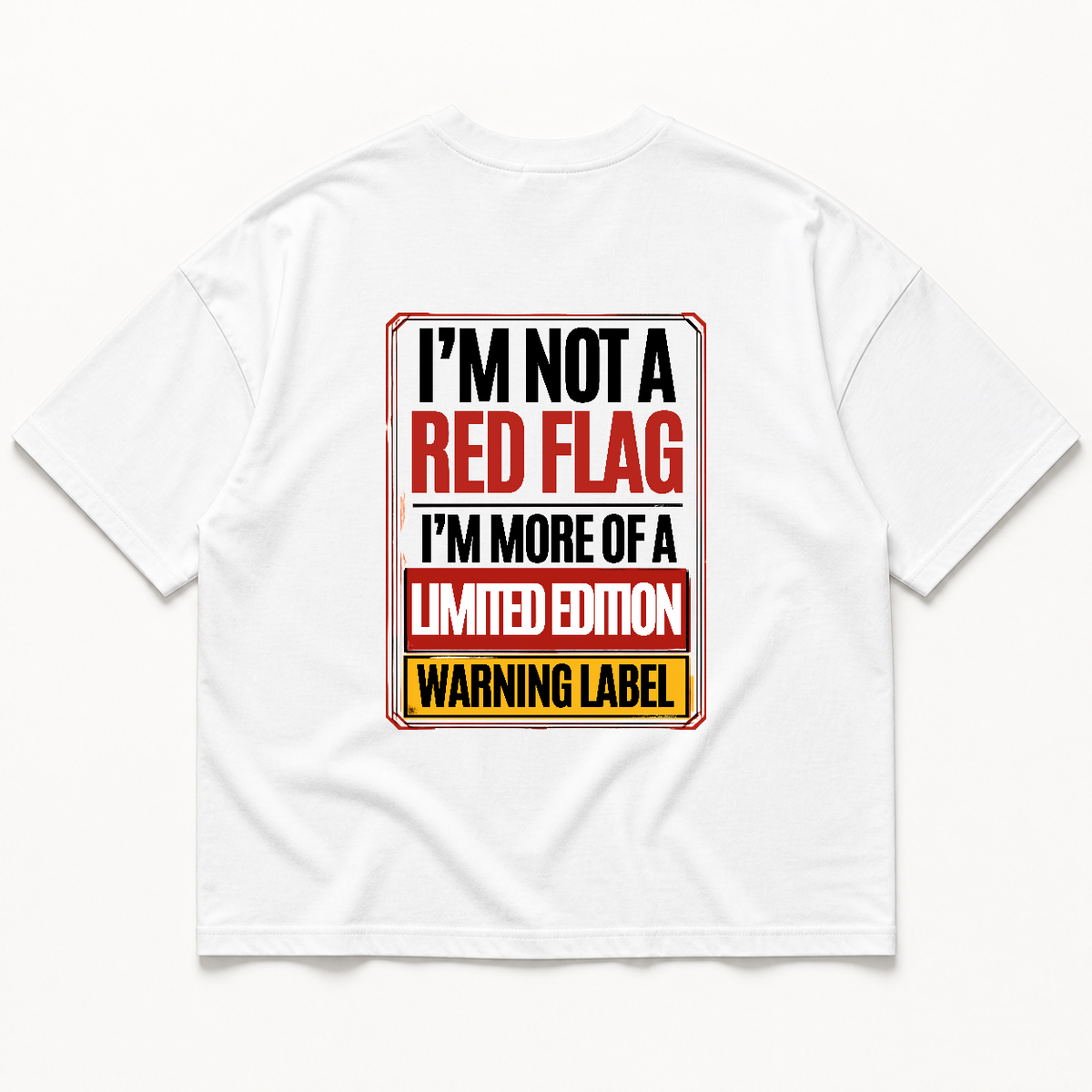 Red flag limited edition t-shirt — White, back print