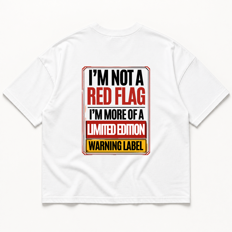 Red flag limited edition t-shirt — White, back print